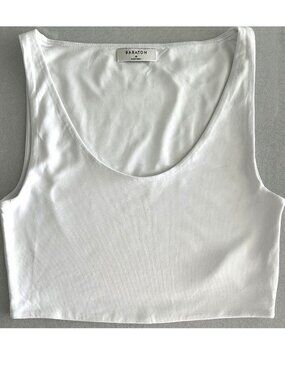 Babaton White Crop Top Sz M